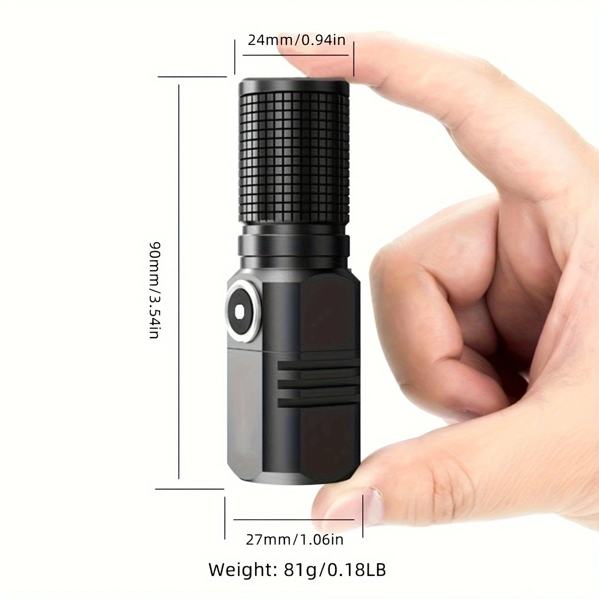 Mini linterna pequeña con zoom de alto brillo, recargable, portátil, para senderismo, Camping, pesca, iluminación nocturna, luz de flash - imagen 3