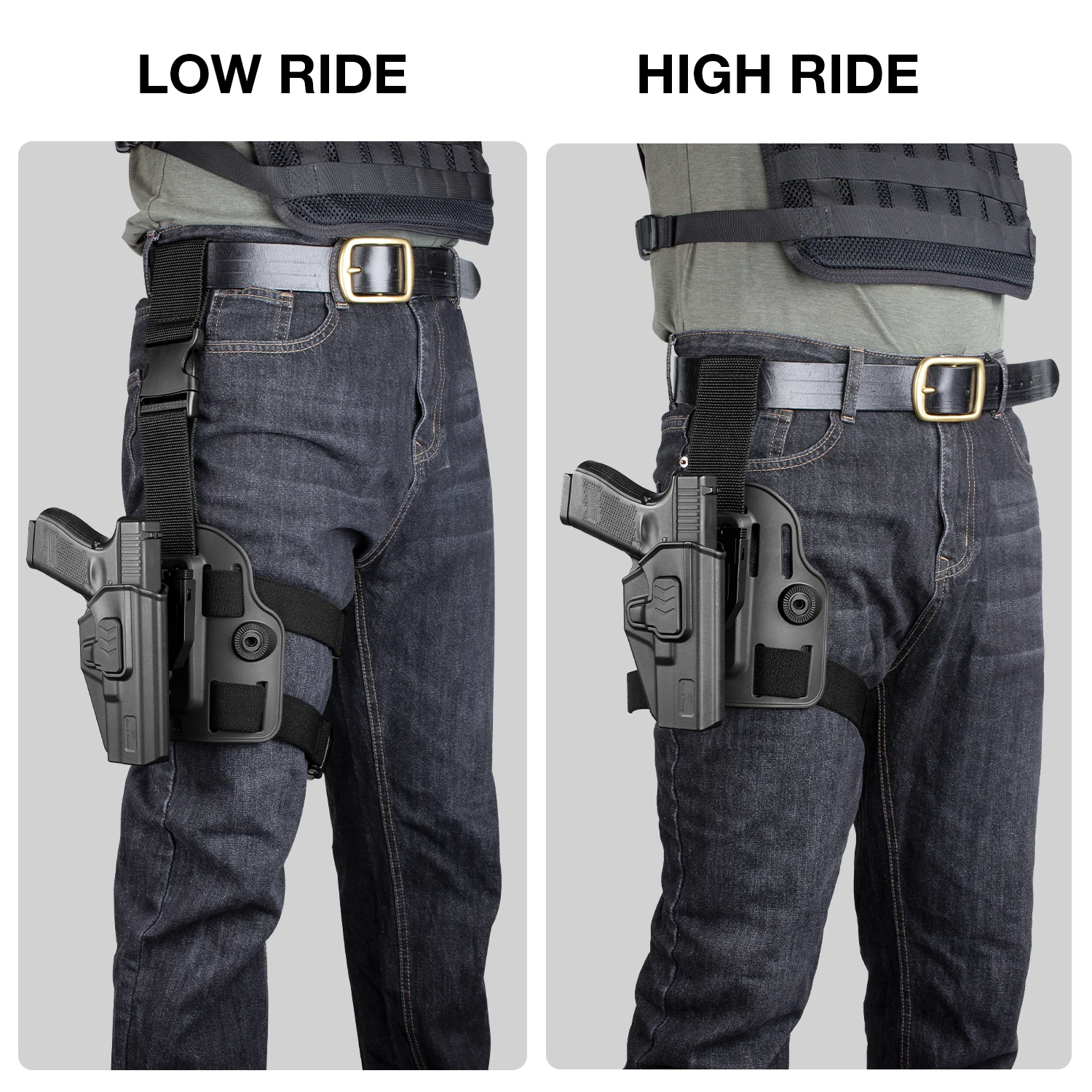 Funda para pierna caída compatible con Colt 1911/ Elite Force 1911/ Kimber 1911/ Springfield 1911/ RIA 1911/ Rock Island 1911, tamaño completo de 5 pulgadas, sin riel - imagen 5