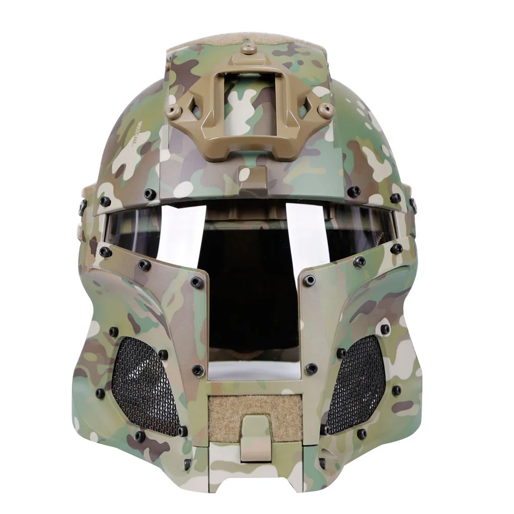 Casco táctico integral con visera para Airsoft Paintball y Caza - imagen 2
