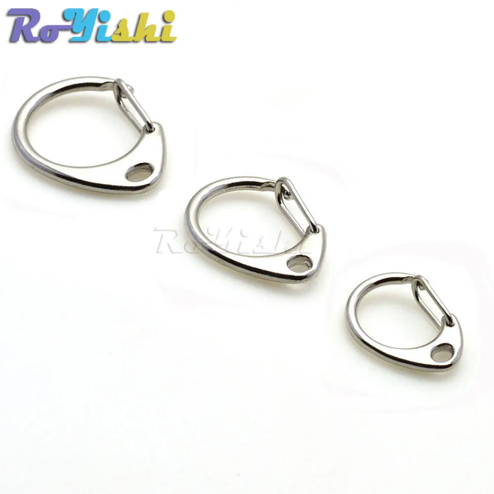 10 unids/pack llaveros llavero de plata anillo dividido llaveros de alta calidad accesorios de fabricación DIY - imagen 2