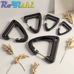 10-100 unids/pack resorte de plástico Quickdraws Clip ganchos llavero hebillas de cinturón mosquetón triangular para mochila accesorios DIY