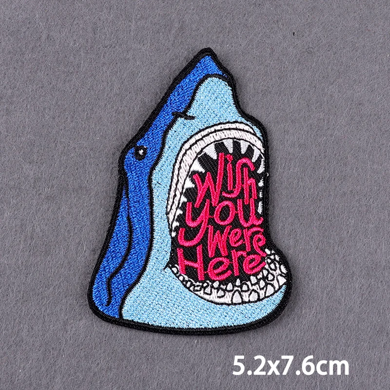 No Bad Vibes Dinosaur Iron On Patches For Clothing thermoadhesive patches On Clothes DIY Applique Animals Iron Sew Stcikers - imagen 5