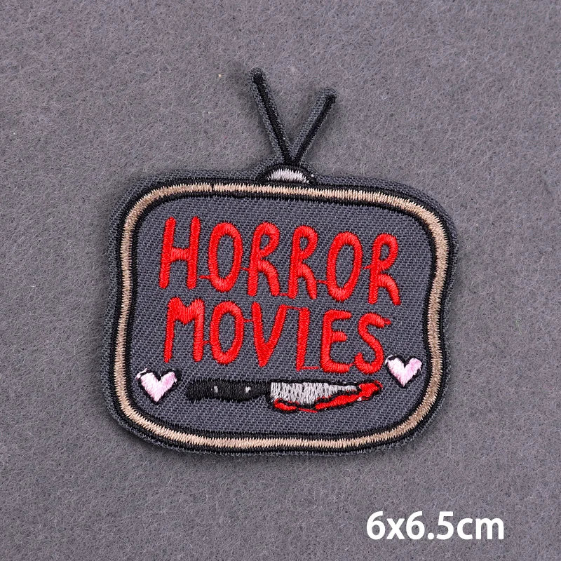 Parches de ropa con bordado de corazón para ropa, botella de Animal, parches termoadhesivos en la ropa, pegatinas de dinosaurio fantasma lindo - imagen 5