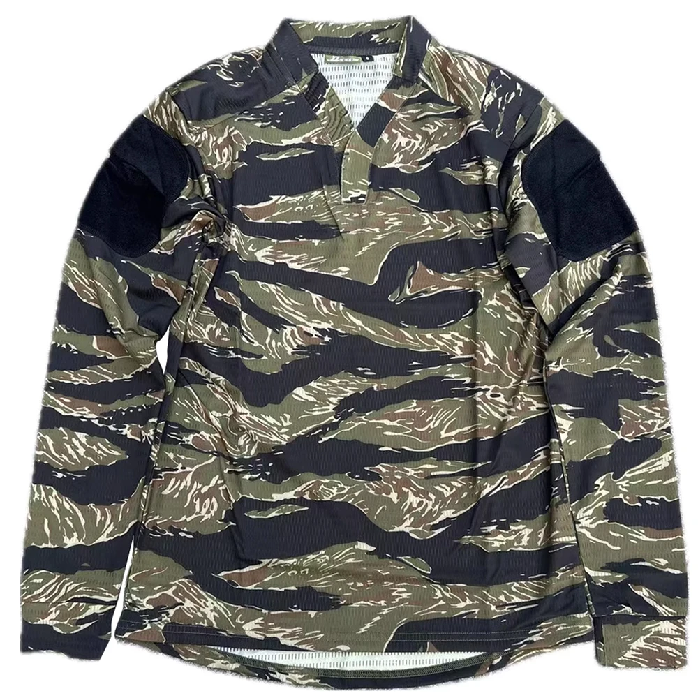 Camiseta de manga larga con estampado de tigre Tabby de jungla táctica de secado rápido para caza al aire libre, Top táctico famoso en Internet - imagen 2