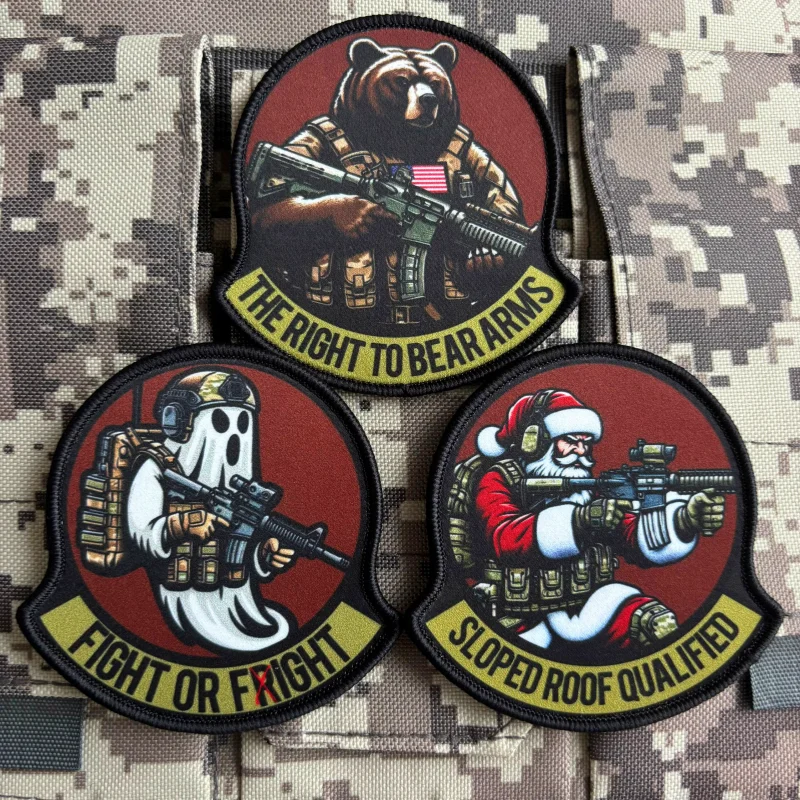 Parche táctico del ejército "los brazos derechos de entender", parches de infantería con estampado, insignia de moral de soldado con gancho y bucle, pegatina para mochila militar