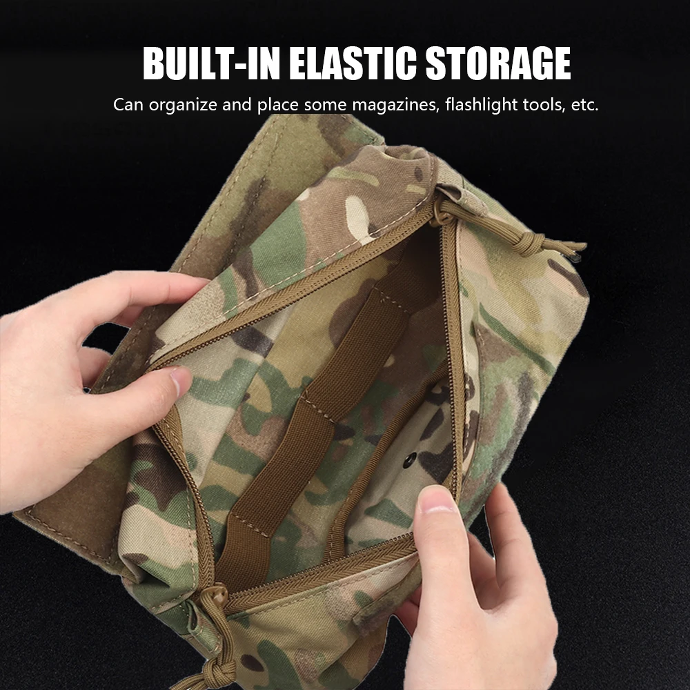 V5 PC chaleco táctico accesorios FC Mini bolsa de caída pecho colgante revista bolsa chaleco de caza pequeño subpaquete Camo - imagen 5