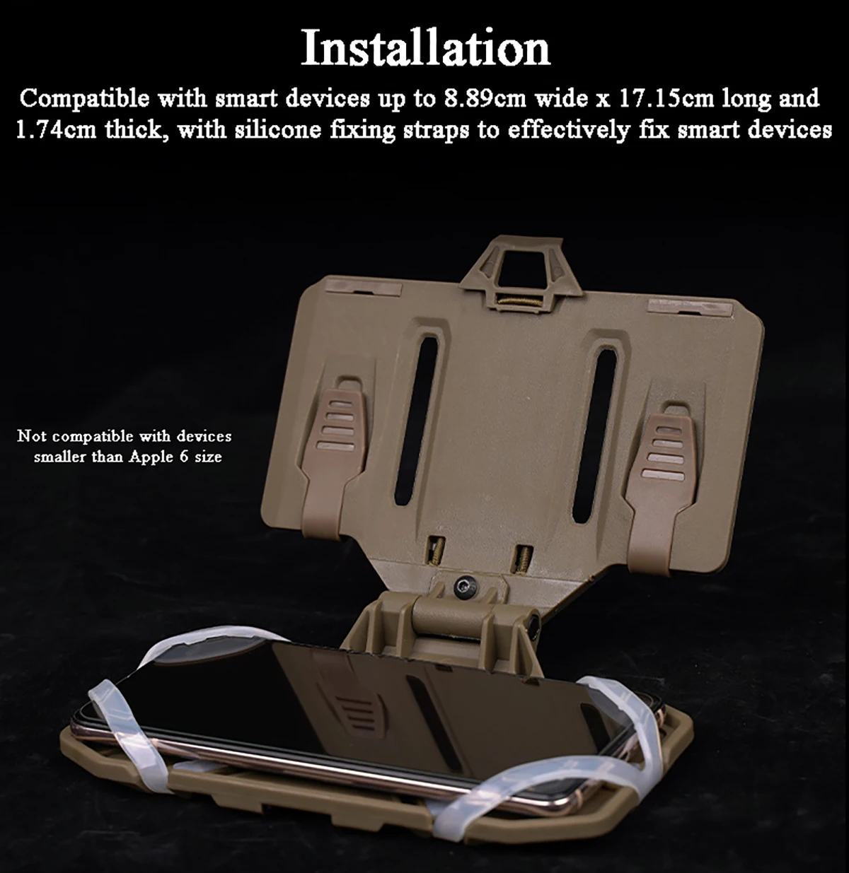 Versión de navegación táctica con chaleco de sistema MOLLE, tablero de teléfono de pecho Universal, portador de teléfono militar, tablero plegable - imagen 4