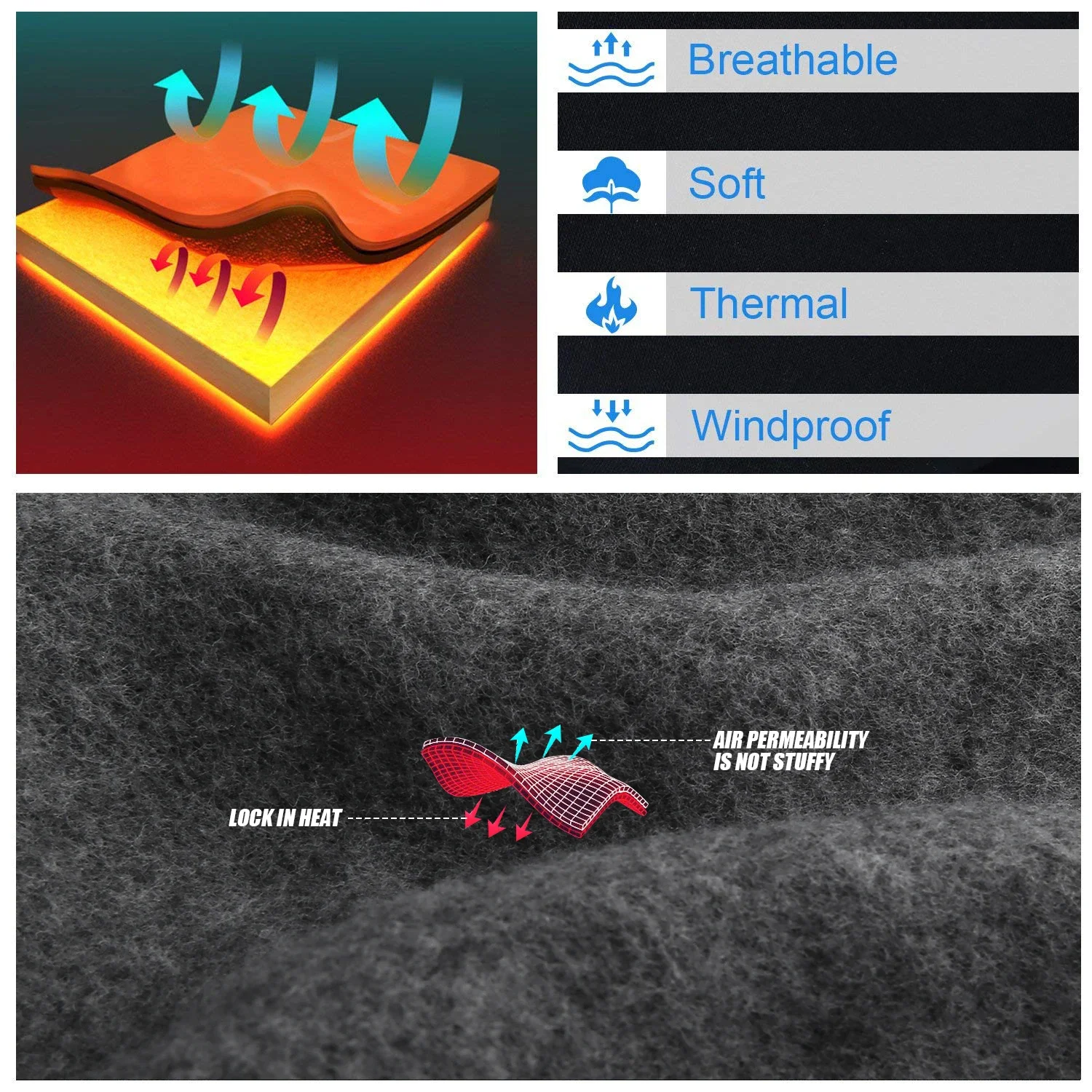 Pasamontañas de invierno para motocicleta, máscara facial completa, capucha para Moto de Motocross, gorra a prueba de viento para esquí, casco de ciclismo, forro para hombres y mujeres - imagen 5