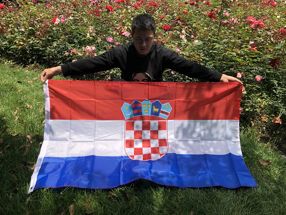 Bandera del cielo bandera nacional croata 90X150CM poliéster de alta calidad colgante hr hr hrv Hrvatska bandera de croacia decoración interior y exterior
