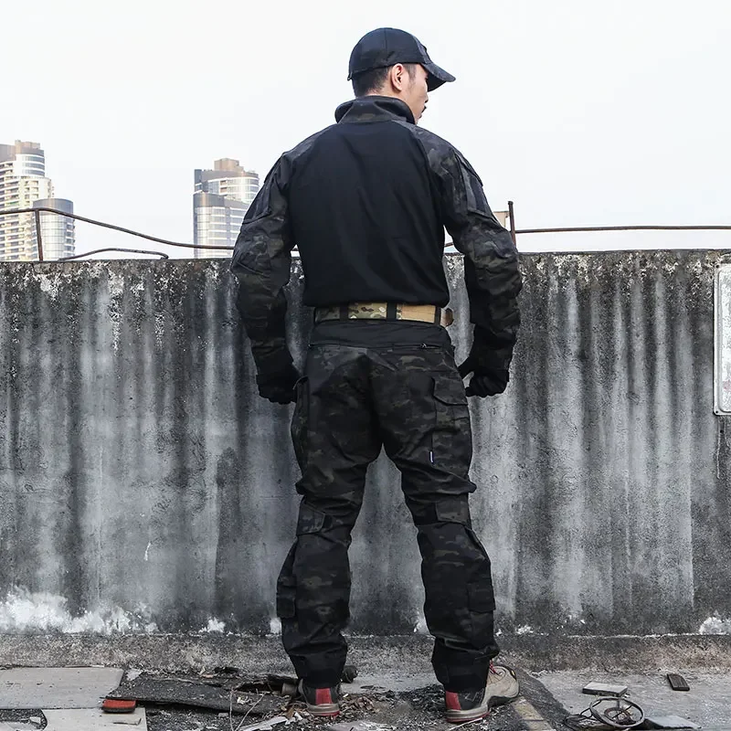 Emersongear-Conjunto de uniforme de combate G3, camisas de asalto tácticas Gen3 para hombre, pantalones, Tops, pantalones Cargo, traje de entrenamiento de nailon MCBK - imagen 2