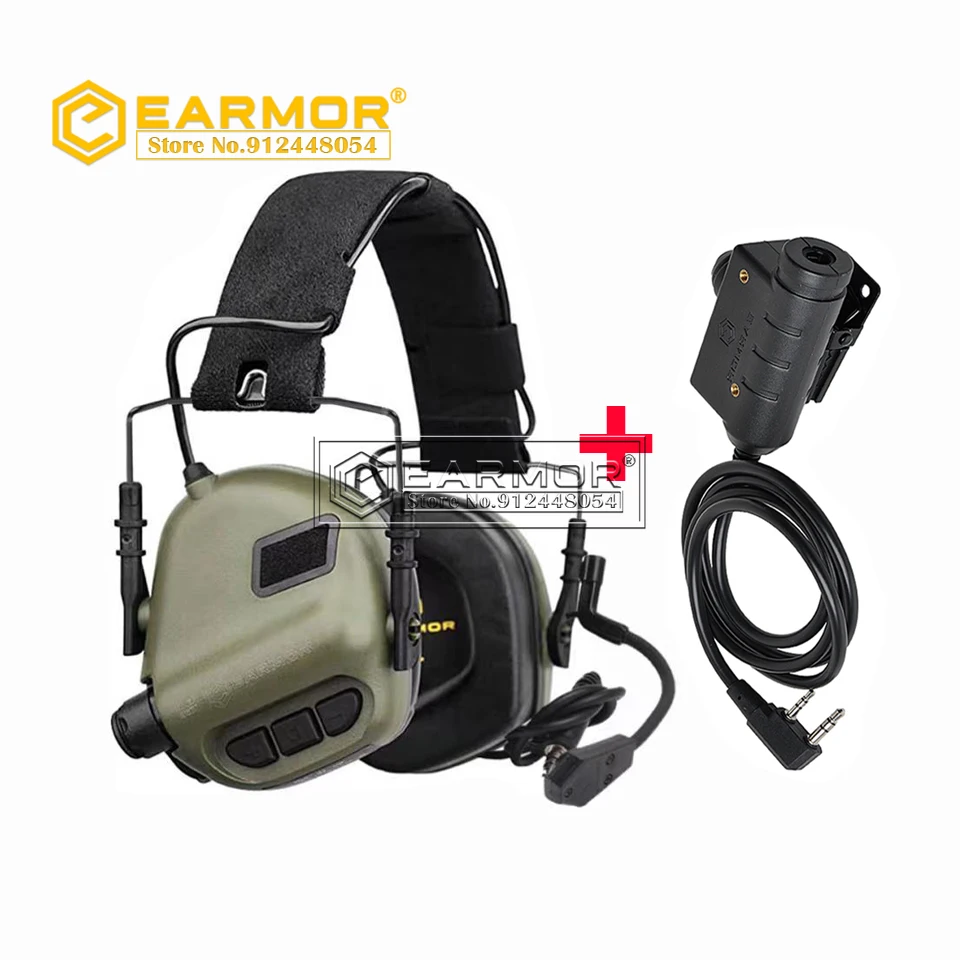 EARMOR-auriculares tácticos M32 MOD4 y adaptador M51 PTT para Baofeng, Protector auditivo de comunicación electrónica - imagen 2