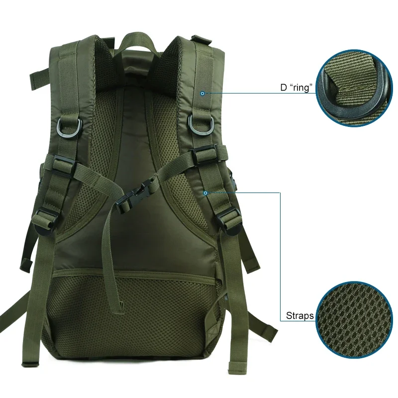 Mochila táctica MOLLE con compartimentos para senderismo y acampada - imagen 4