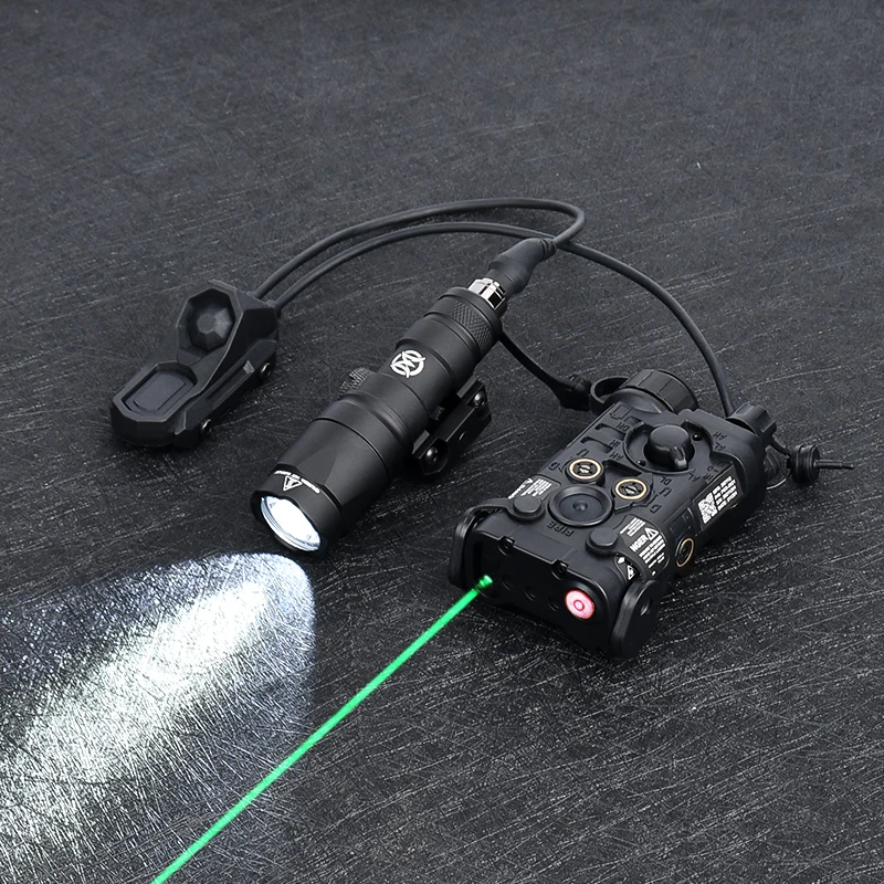 WADSN Airsoft NGAL IR iluminación infrarroja punto rojo verde láser M300 linterna de caza M300A luz de explorador doble interruptor UNAxon Set - imagen 3