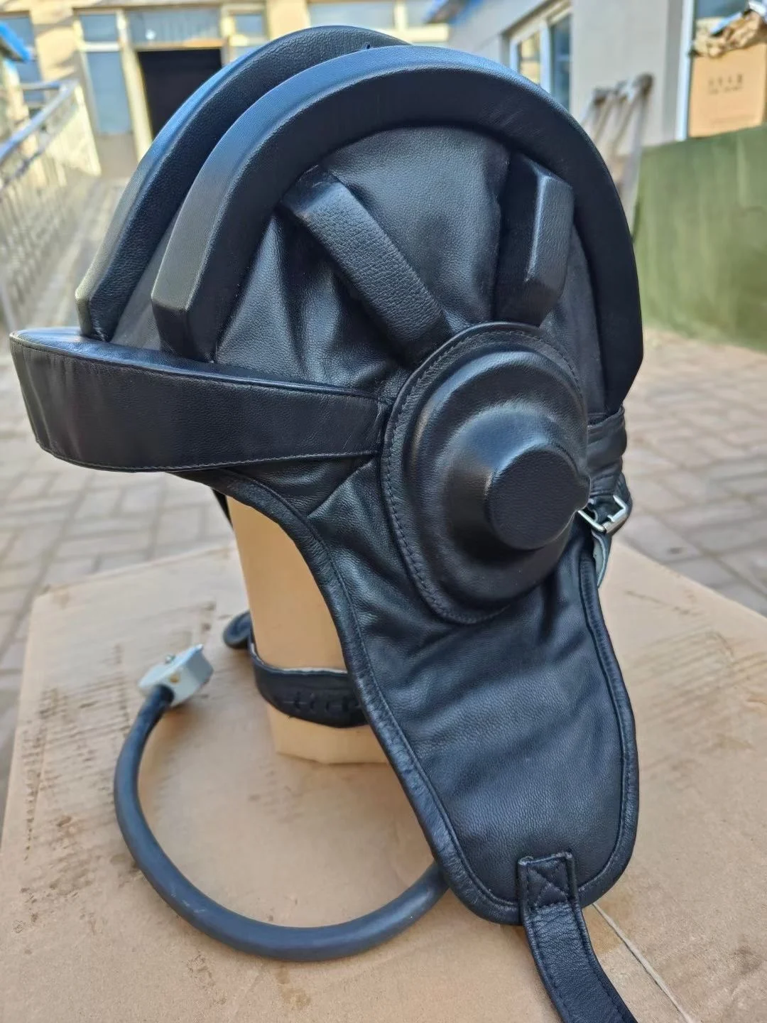 Sombrero modificable para exteriores, gorro de juego, forro de piel de oveja pura, cinturón de colisión con auriculares integrados - imagen 5