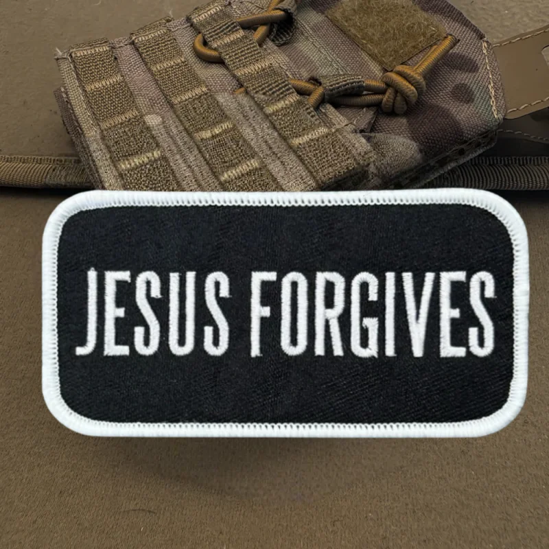 Parche bordado 3D de Jesús, chaleco táctico, insignia de moral con gancho y bucle, pegatina decorativa para mochila, parches para brazalete para ropa - imagen 4