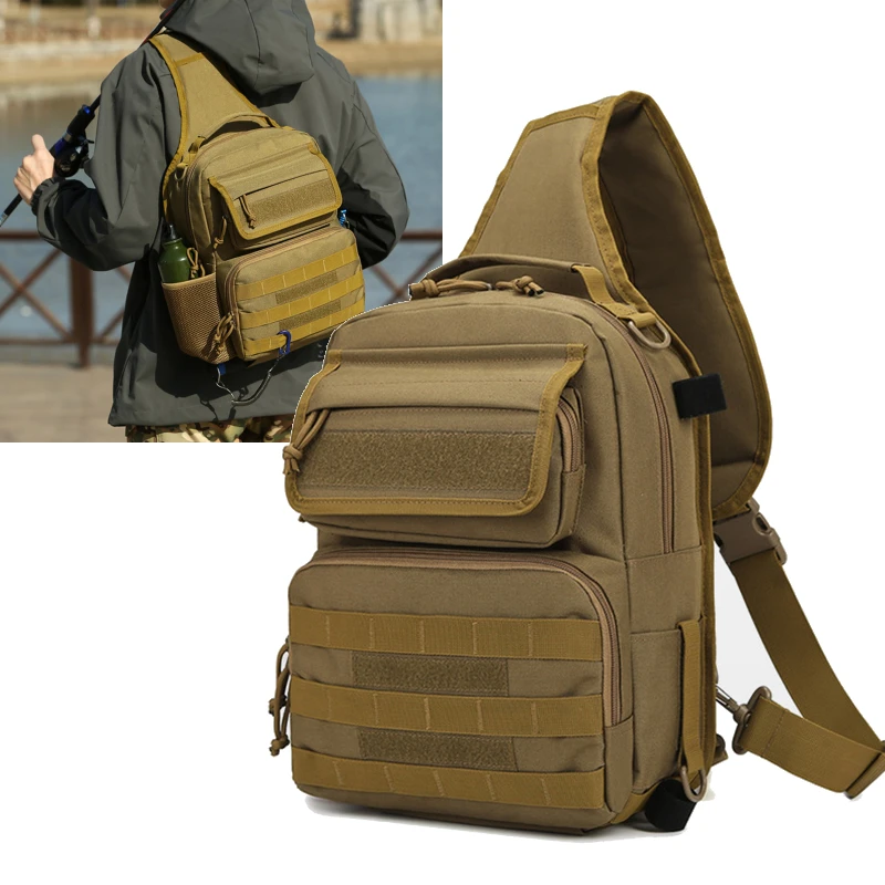 Bolsa táctica de pesca para el pecho, gran capacidad, señuelo, senderismo, escalada, caza, ciclismo, bolsos de hombro, mochila de entrenamiento para deportes al aire libre - imagen 2