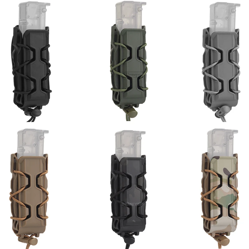 Bolsa táctica para revistas de pistola de 9mm con Clip Molle, cinturón de caza de liberación rápida, bolsas de 45ACP, soporte para pistola Molle Mag