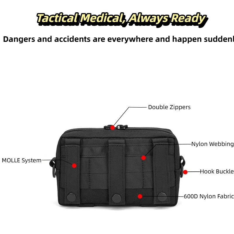 Riñonera táctica MOLLE ajustable – Bolsa EDC de cintura - imagen 3