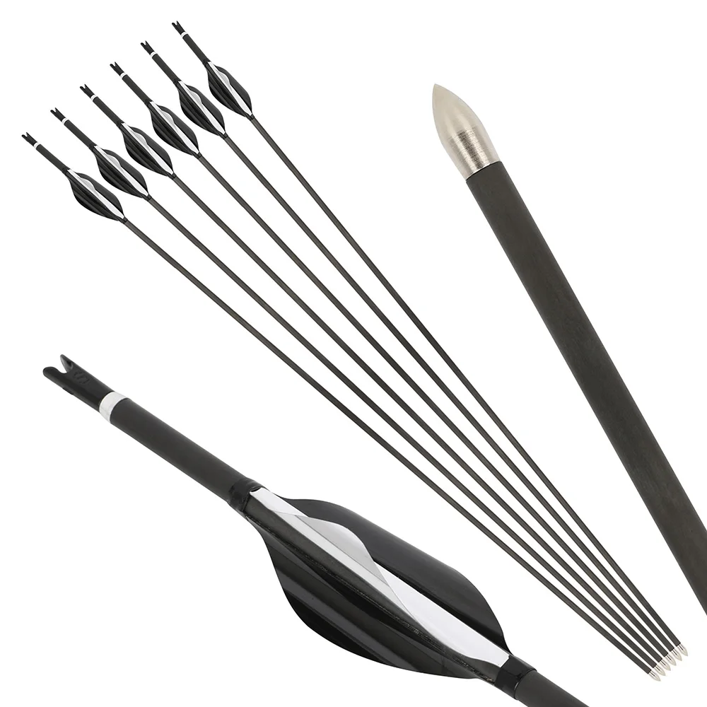 Flecha de carbono SP600 con plumas espirales para arco compuesto - imagen 4