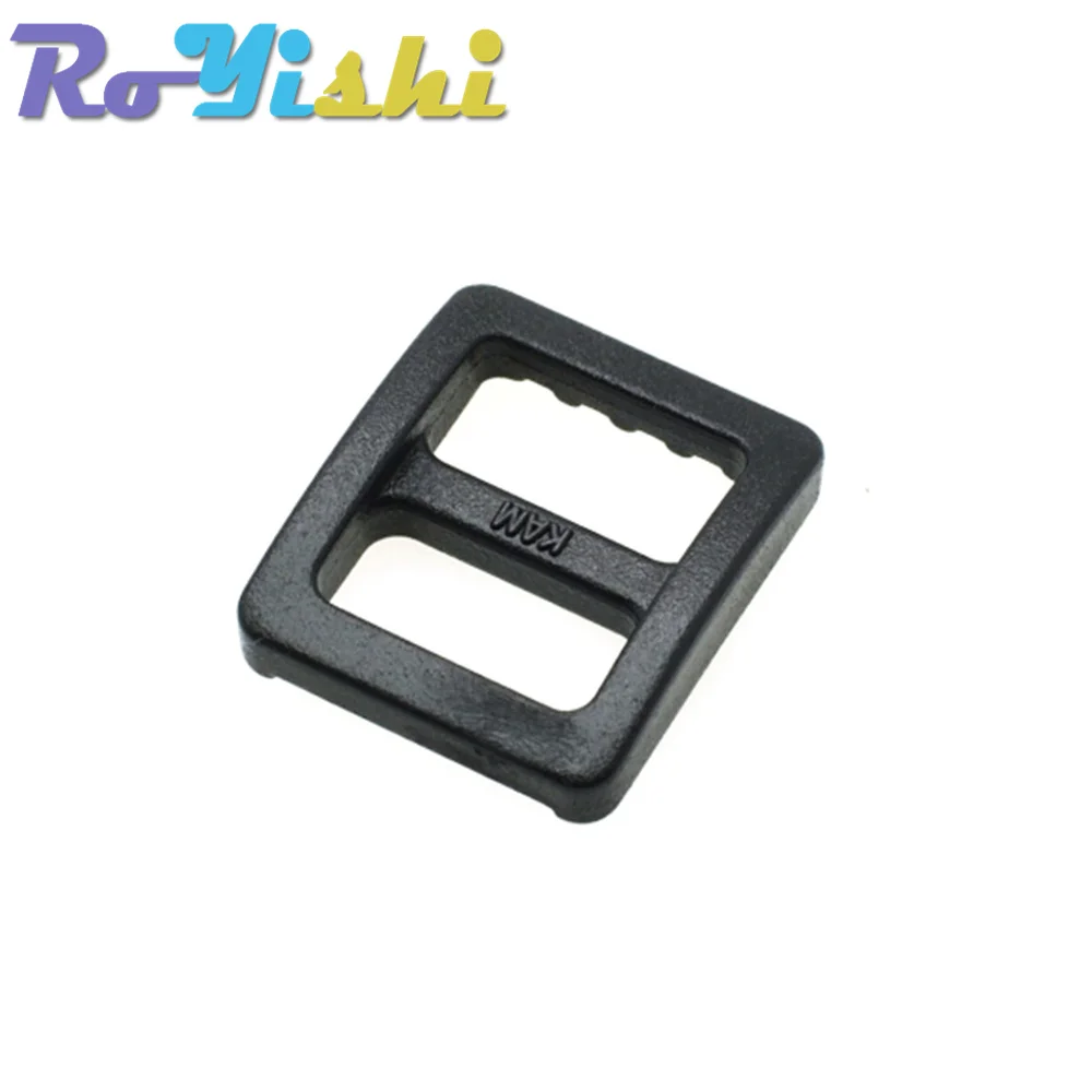 Deslizador de plástico de 100 pulgadas, hebillas ajustables trideslizantes, correas de mochila, 10mm, color negro, 3/8 unids/lote por paquete - imagen 4