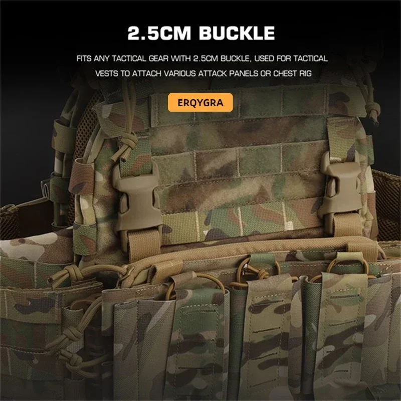 ERQYGRA-equipo táctico para acampar, hebilla de fijación rápida, chaleco de caza QASM, mochila, senderismo, accesorios CS, deportes al aire libre, 1 pieza - imagen 4