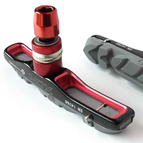 Aleación de aluminio Cnc, ánodo de doble Color, botas de freno de cajón ahuecadas, grupo de bloques de freno de abrazadera en V plegable pequeño para Mtb - imagen 3