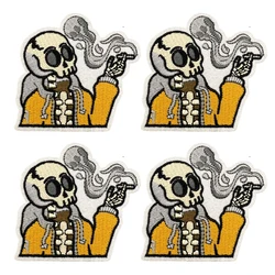 Parche bordado calavera – 10 unidades termoadhesivas para equipamiento