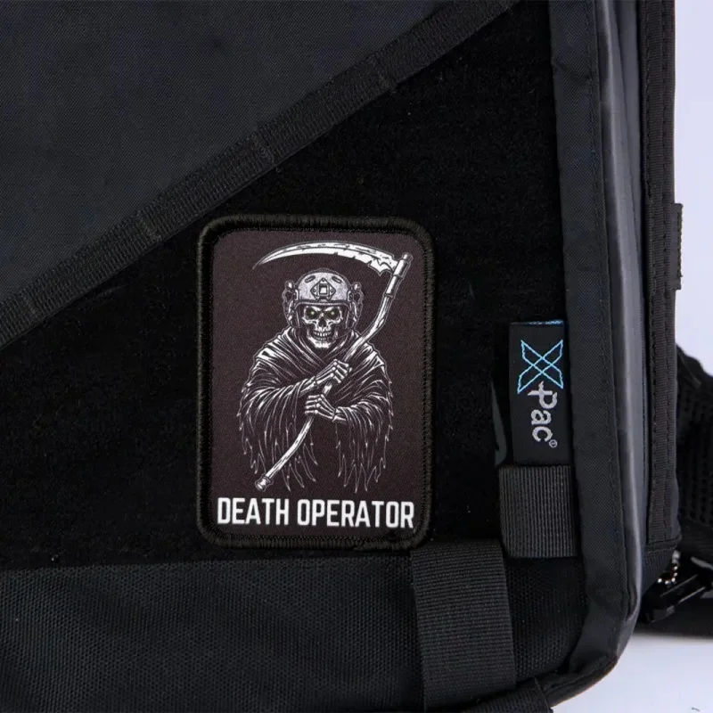 DEATH OPERATOR Parche táctico calavera militar con Velcro para mochila - imagen 5