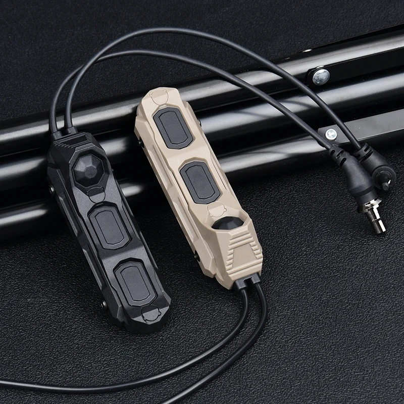 Airsoft Axon función Dual interruptor de presión botón remoto cola PEQ-15 DBAL-A2 M300 M600 linterna arma luz Compatible Mlok - imagen 3