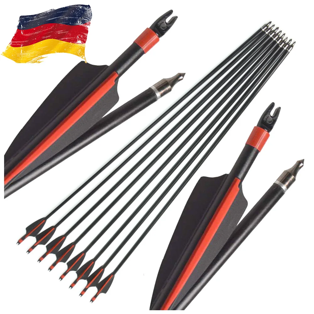 Flechas de arco de fibra de vidrio para práctica de tiro