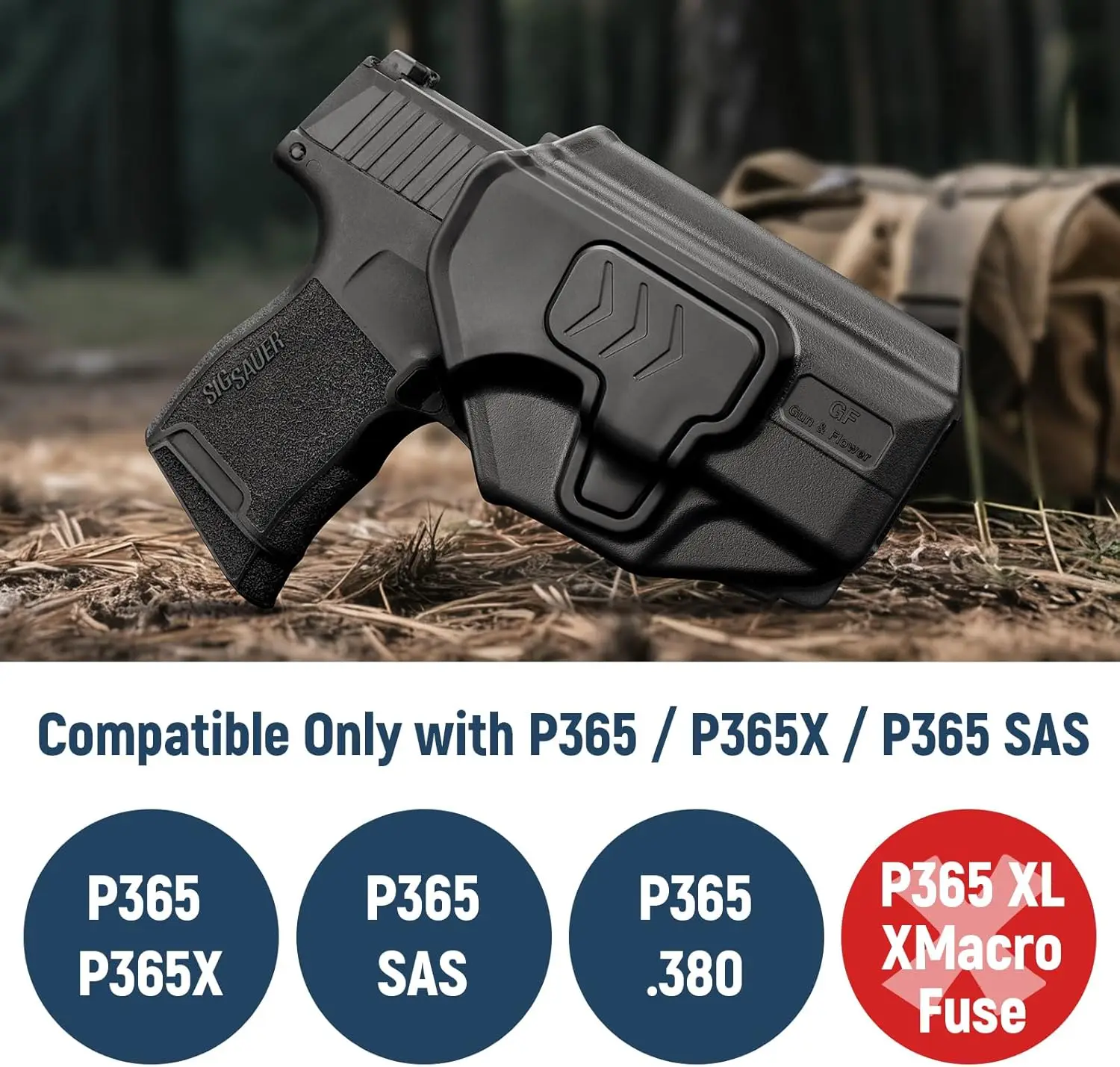 Sig Sauer P365 funda táctica MOLLE con retención ajustable mano derecha - imagen 2