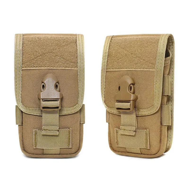Bolsa para teléfono Molle de doble capa, funda para teléfono móvil, soporte para deportes al aire libre, senderismo, Camping, caza, herramienta EDC, riñonera