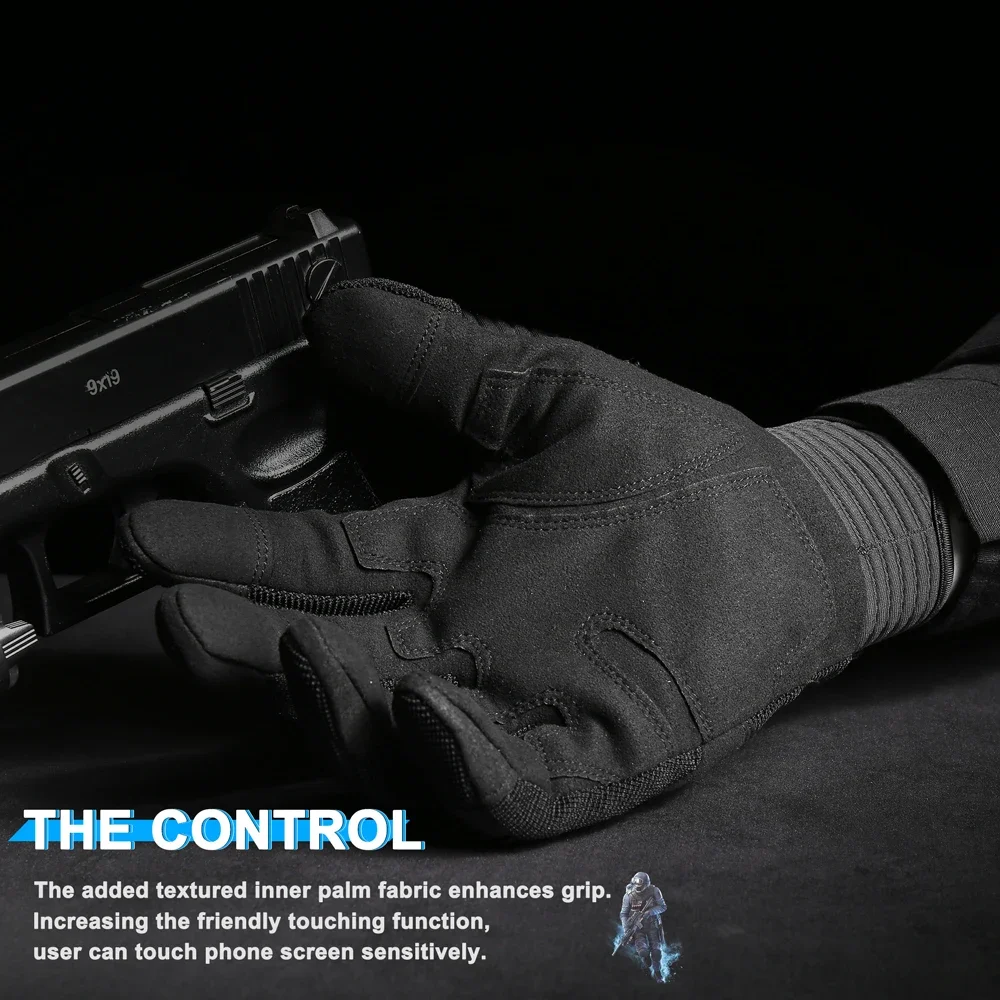 Guantes tácticos de dedo completo Airsoft combate Paintball tiro caza combate conducción al aire libre trabajo pantalla táctil antideslizante hombres mujeres - imagen 4