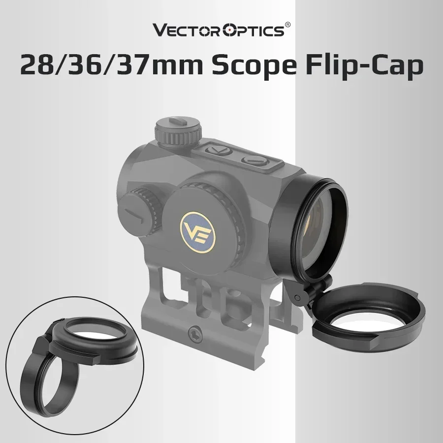 Óptica vectorial, mira de punto rojo de 28mm, tapa protectora abatible para protectores de lentes contra polvo, desechos y arañazos, 36mm/37mm