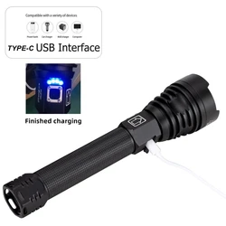 Linterna LED P90 5000 lúmenes con zoom – Recargable USB para uso táctico y outdoor