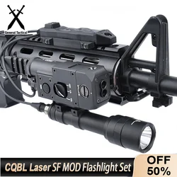 WADSN táctico CQBL rojo/verde/azul/IR láser y Mod Surefir con interruptor remoto Dual Fucntion para luz de caza Airsoft