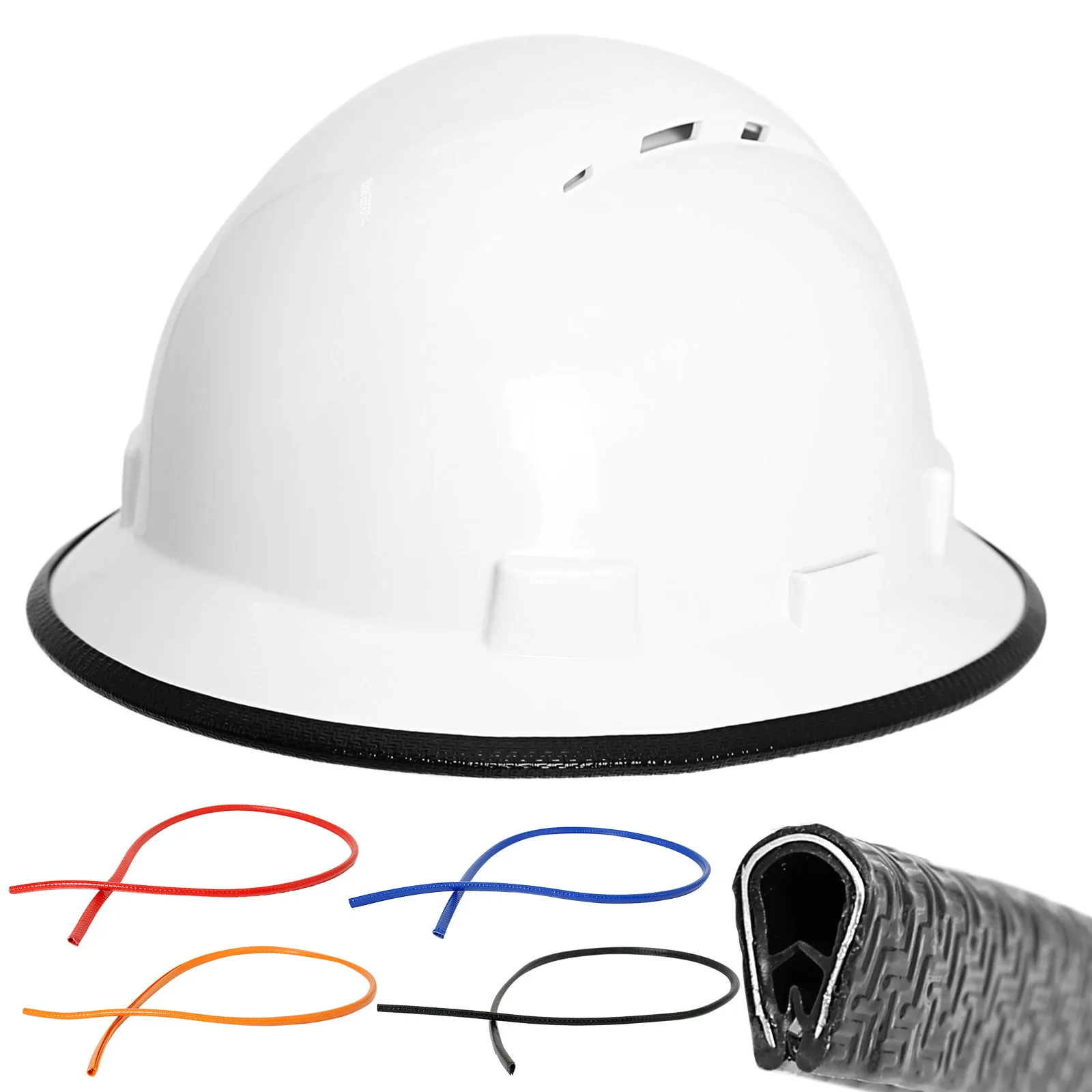 Aolamegs tiras anticolisión protector de casco de ala completa fortalece la protección del casco accesorios del casco 36,6 pulgadas de longitud recortable