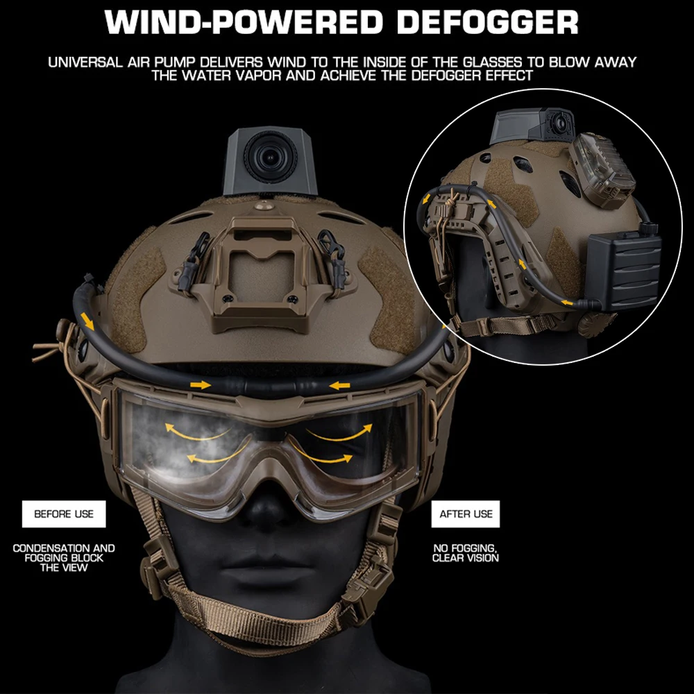 Gafas tácticas antivaho con ventilador para airsoft, tiro y outdoor - imagen 4