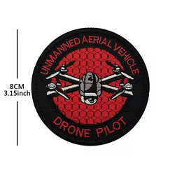 Parche para brazalete de Dron, insignia moral, bricolaje, bordado, gancho y bucle, parche para ropa, insignia, chaqueta, brazalete de avión, parche de tela