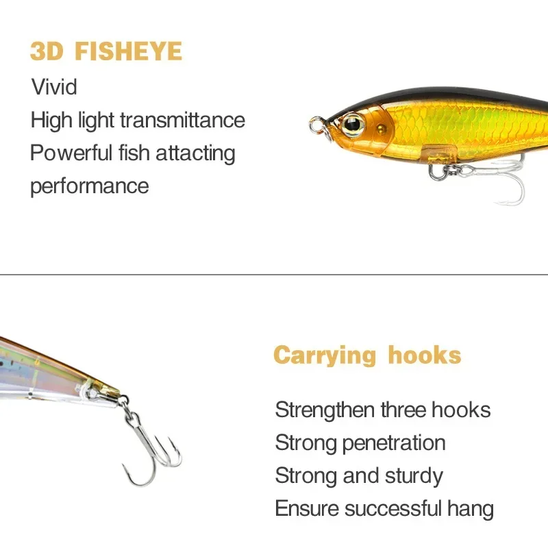 Señuelo de pesca hundido, pesas de 7,8g, aparejos de pesca de lubina, accesorios de pesca, señuelos de agua dulce, cebo para peces, señuelo de curricán - imagen 5