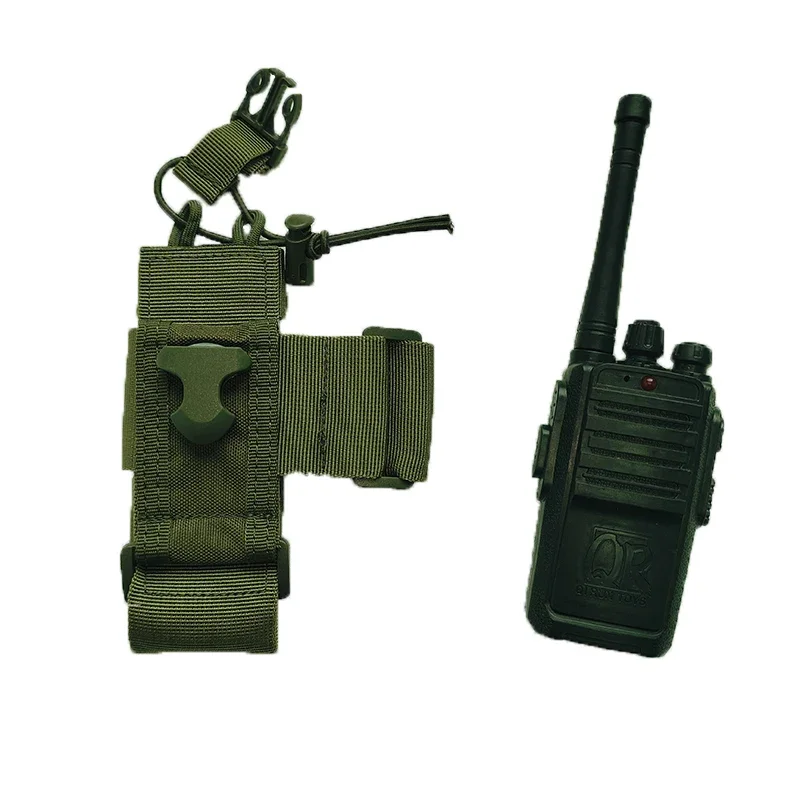 Bolsa de soporte táctica para walkie-talkie, bolsa de Radio Molle, paquete de cintura de nailon, bolsillo colgante, accesorios de caza - imagen 4