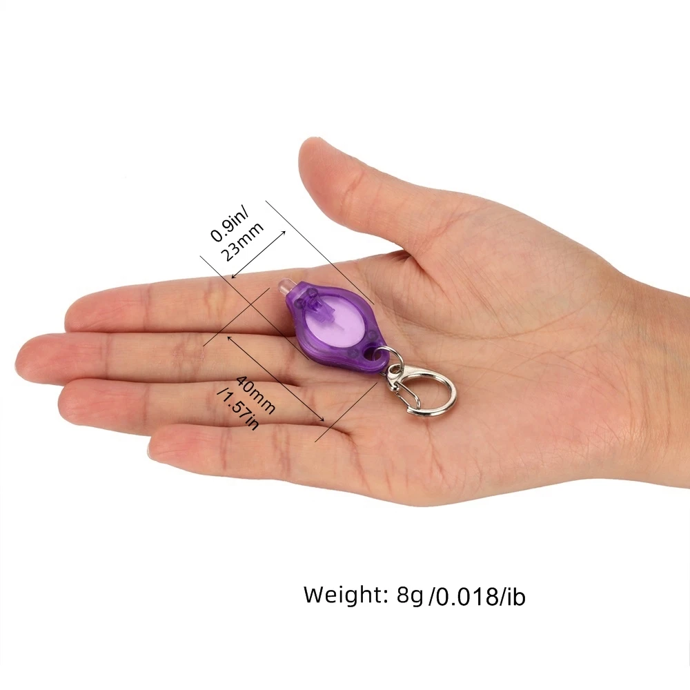 Linterna UV de llavero – Detector billetes falsos y manchas - imagen 3