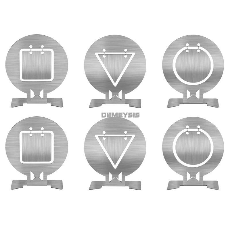 Entrenamiento de tiro al destino táctico Metal 6 uds accesorios de Paintball marco de acero inoxidable práctica CS juego de guerra equipo Airsoft - imagen 2