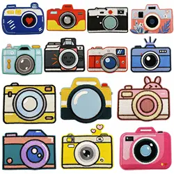 Parche bordado cámara de fotos – Termoadhesivo para ropa o accesorios