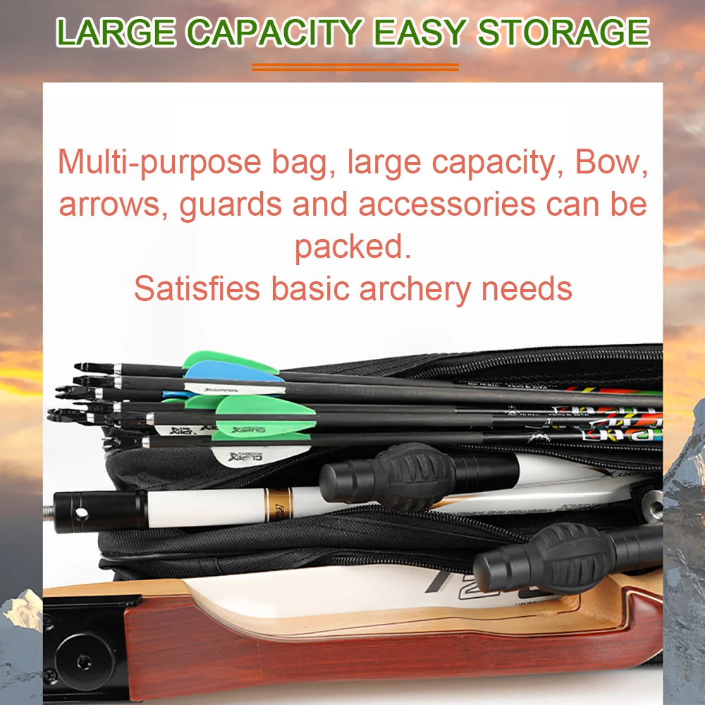 Estuche para arco CP de tela Oxford gruesa de 85cm, bolsa de almacenamiento multifuncional de gran capacidad para caza y tiro, estuche para arco dividido
