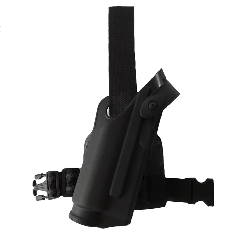 Funda para pistola táctica, linterna con rodamiento para 17 19 23 31 32 Airsoft, funda para pierna de pistola de mano derecha - imagen 2