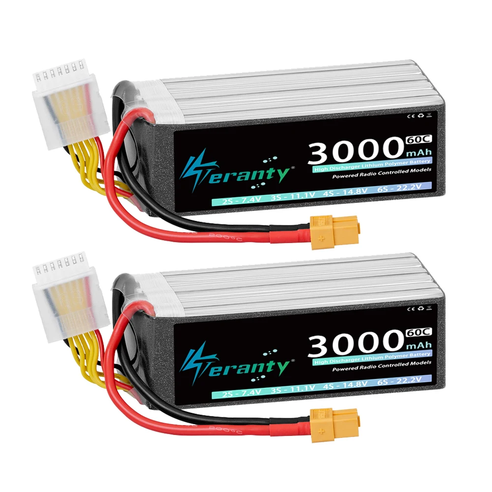 2pcs 22.8V 3000 XT60
