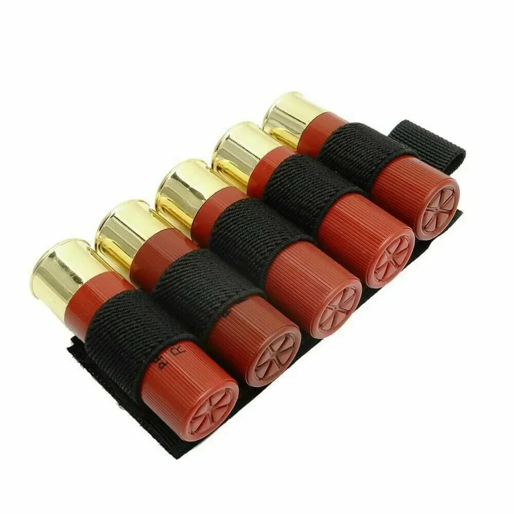 Nuevo 5 soporte redondo para culata Molle, soporte de calibre 12, cartucho para Rifle, escopeta, portador de munición, sillín lateral adhesivo de nailon para 12Ga - imagen 2