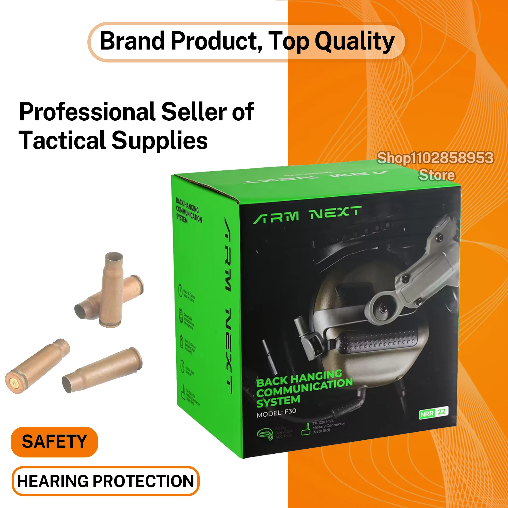 Orejeras de seguridad para tiro, protección auditiva, reducción de ruido, tirador electrónico, Protector auditivo para hundimiento, NEXT F30 - imagen 4