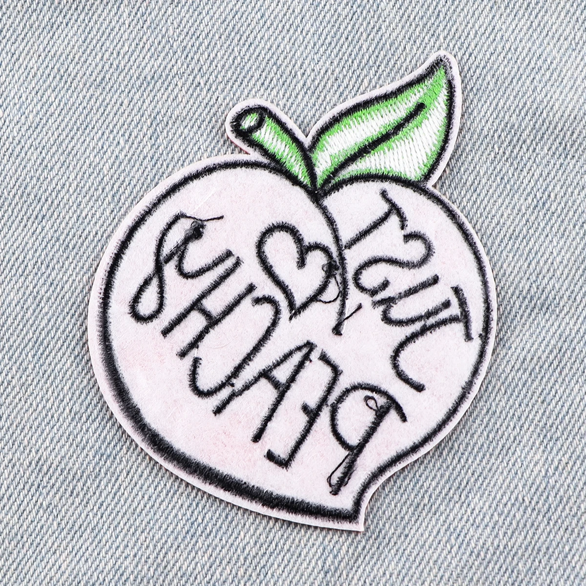 Parches bordados JUST PEACHY para ropa, parche de melocotón para planchar en la ropa, insignia de pegatina de mochila - imagen 5